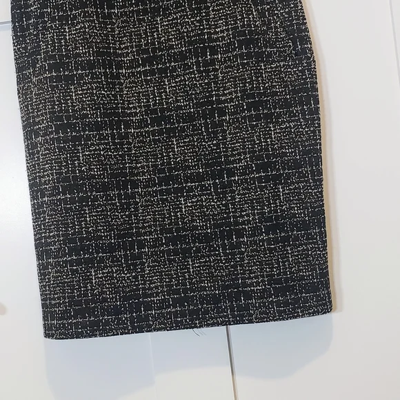 Lands' End Midi Dress Short Sleeves Pockets Stretch Size 12 Black Tan Print - Picture 3 of 16